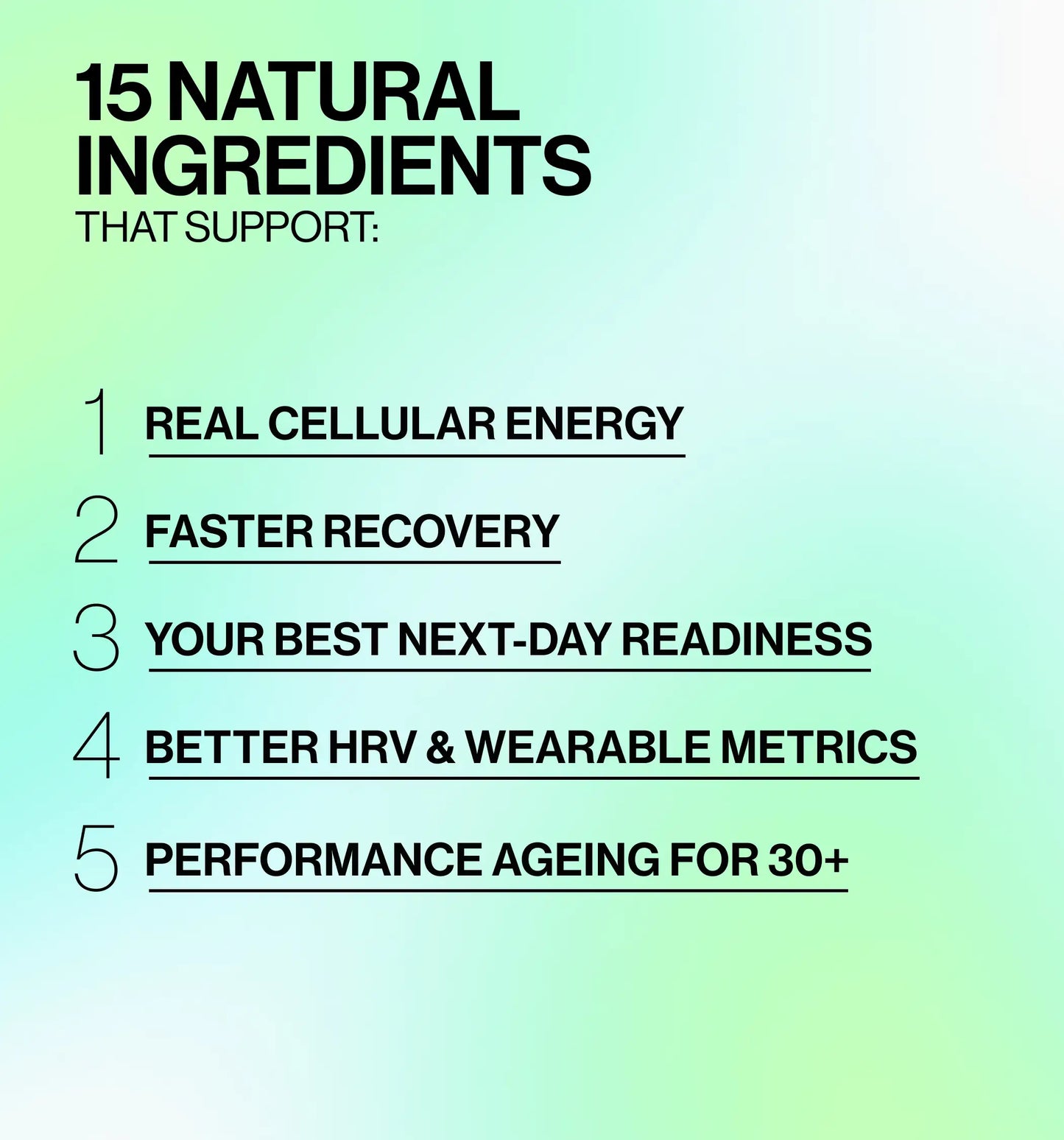 5 NATURAL INGREDIENTS