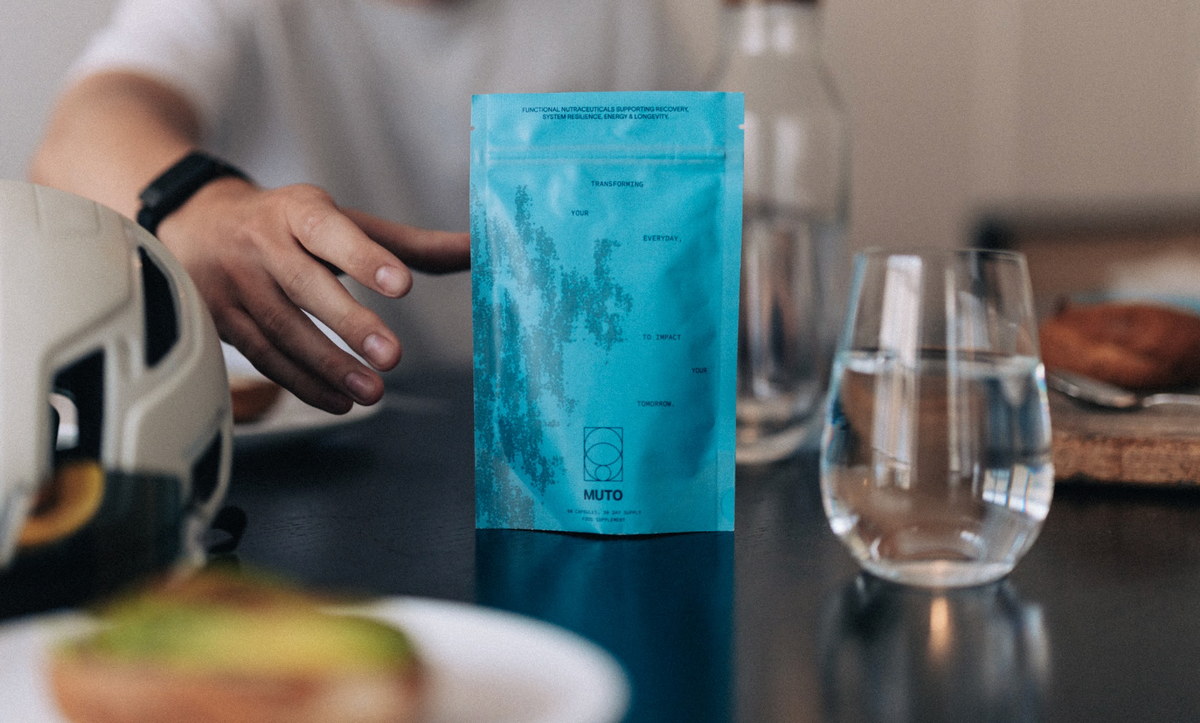 MUTO pouch on a kitchen surface, morning light